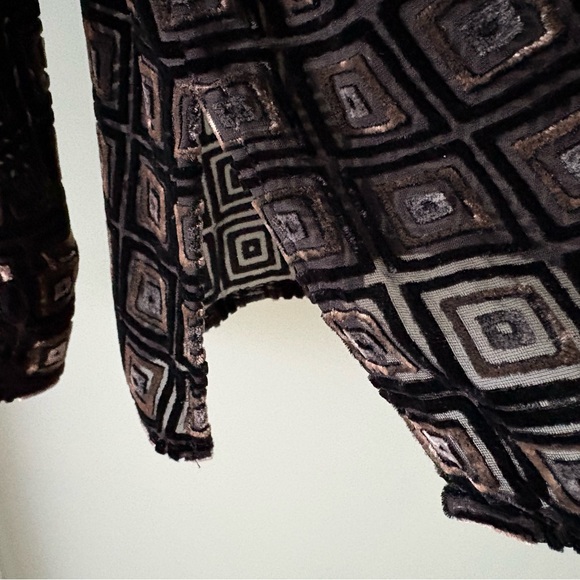 Script Cut Velvet Blouse - Picture 6 of 8